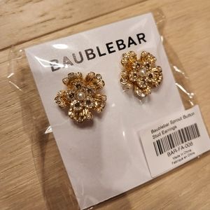Baublebar Sprout Button Stud Earrings NWT